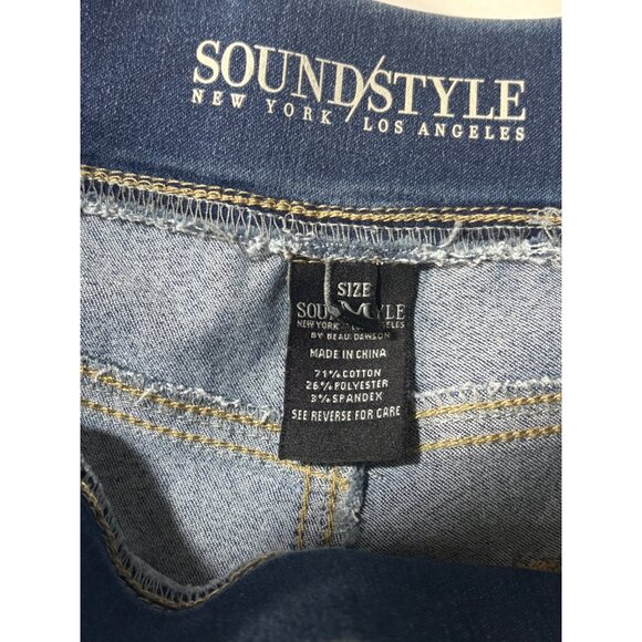 Sound/Style Lucy Pull On Crop Silk Denim Jeggings Jeans Sz Medium - Picture 5 of 5